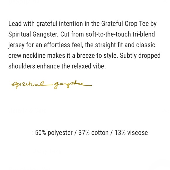 Spiritual Gangster Grateful Crop Tee - Picture 8 of 8